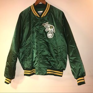 Oakland Athletics Vintage Satin Bomber Jacket!!